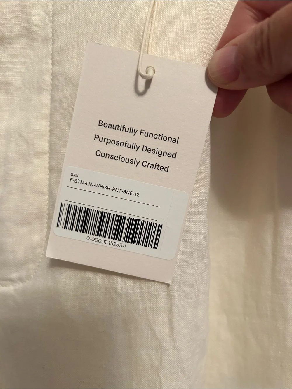NWT Everlane The Linen Way-High Drape Pant in Bone size 12 discontinued
